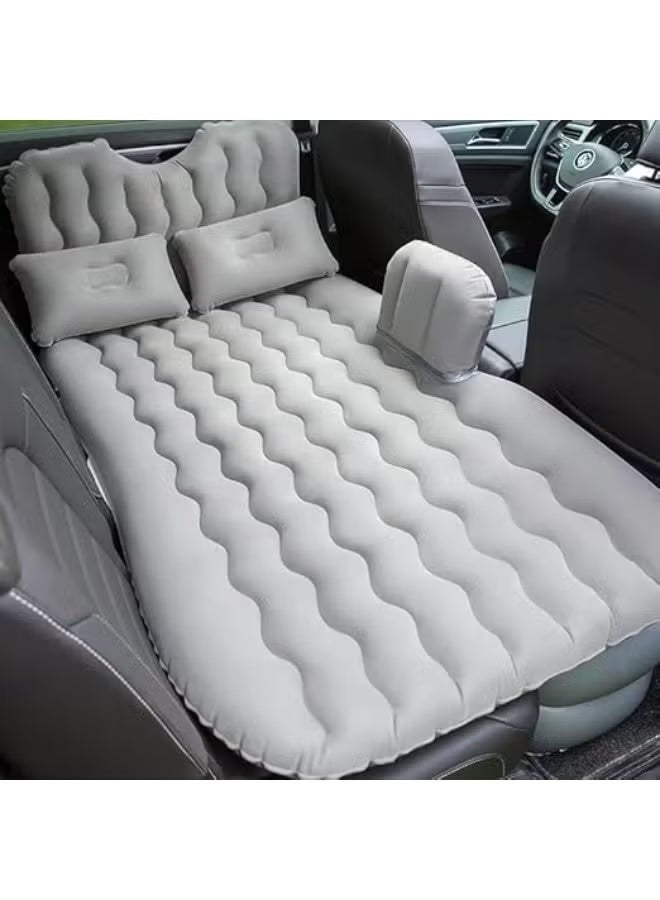 BlueFire Universal SUV & Car Back Seat Air Mattress Bed with Electric Pump | Premium Inflatable Travel Mattress Kit with 2 Air Pillows, Head Guard & Anti-Drop Sides | Leakproof Washable PVC for Camping, Road Trips & Comfortable Car Sleeping (72.8” x 35.4”) - Image 1